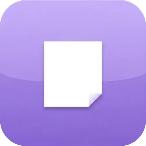 Light Purple App Icon Design with Note Paper