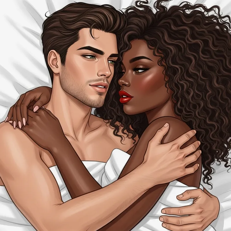 Serenade of Love: Gay Greek Man Embracing Curvy Black Woman