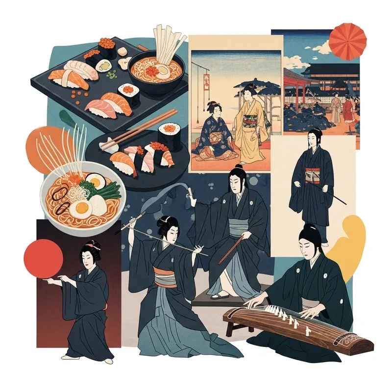 Japan Culture: Sushi, Ukiyo-e, Kabuki, Koto, Noh Japan Culture: Sushi, Ukiyo-e, Kabuki, Koto, Noh