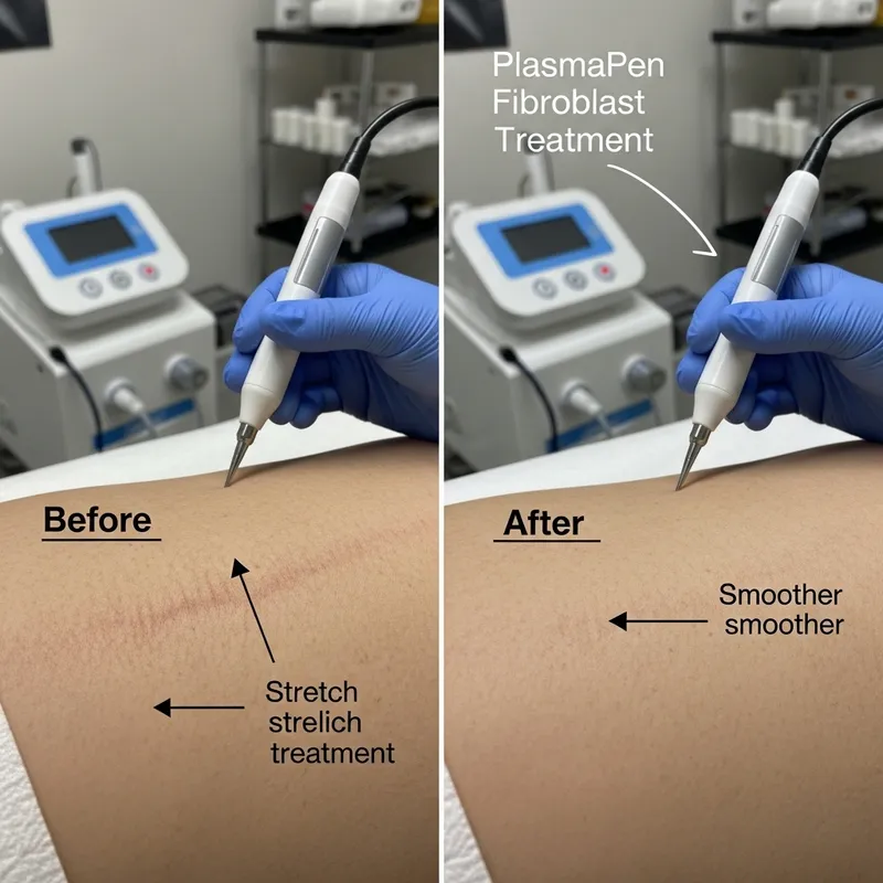 Plasma Pen Fibroblast Treatment Before & After