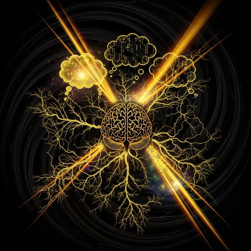 Black and Gold Mind Image with a Touch of Yellow Black and Gold Mind Image with a Touch of Yellow