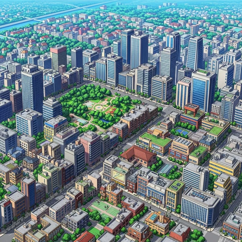 Anime City in 4k | Lively & Diverse Urban Landscape