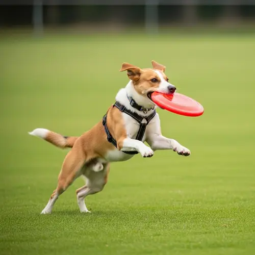 Playful Dog Catching Frisbee | Dynamic Motion Photography