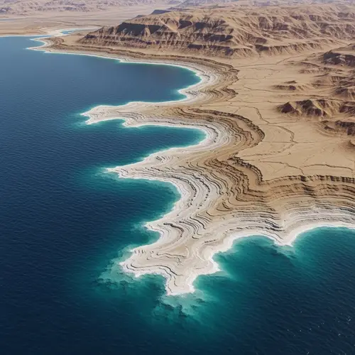 Detailed 3D Model of Dead Sea: Salt Concentration, Terrain & Location