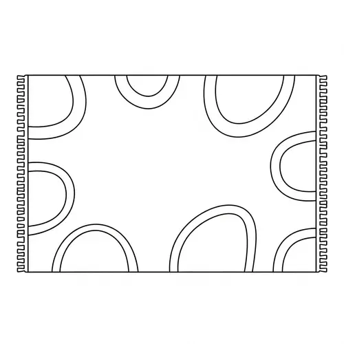 Playful Carpet Coloring Page for Kids | Easy Geometric Patterns