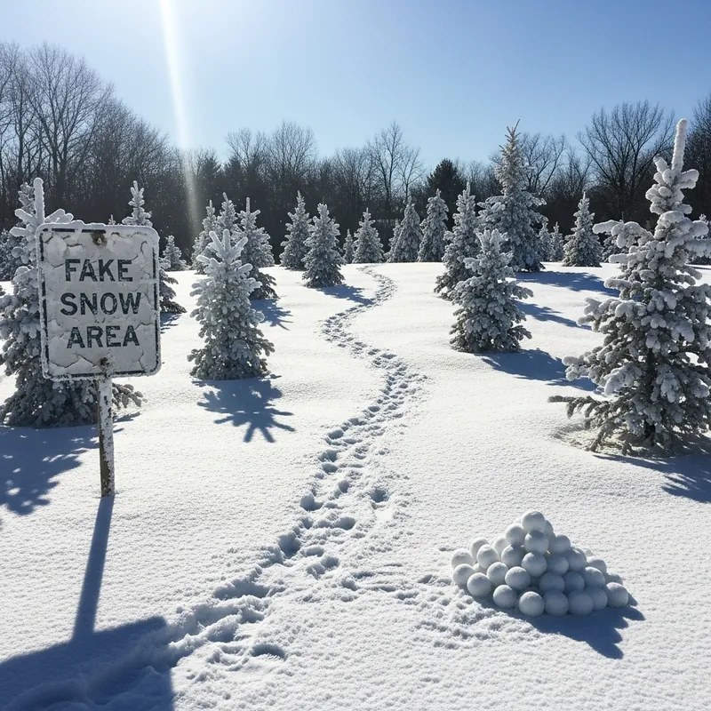 Winter Wonderland: Stunning Fake Snow Landscape