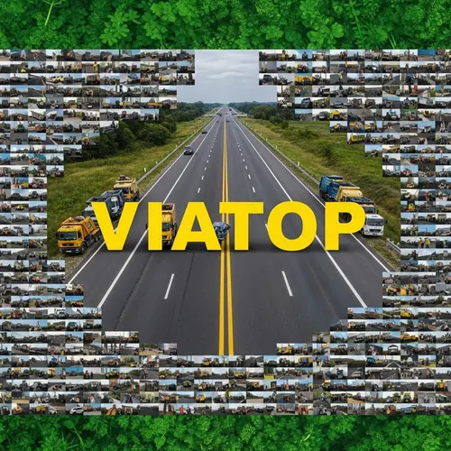 VIATOP: Realistic Road Mosaic with Trucks and Asphalt