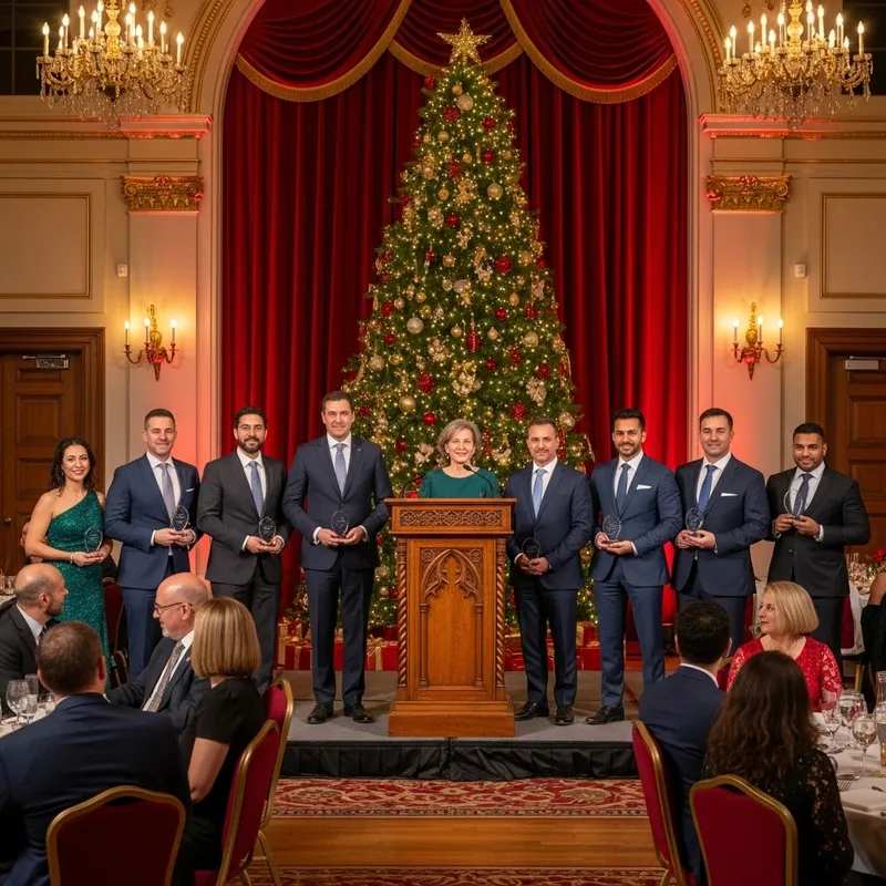 Elegant Christmas Award Ceremony in Grand Hall
