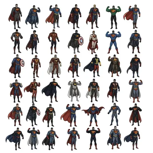 Unique Superhero Characters - Medley of Powerful Beings