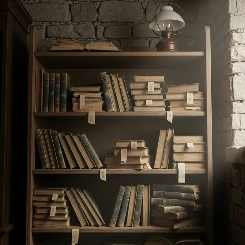 Old Bookshelf: A Glimpse into Nostalgic Times