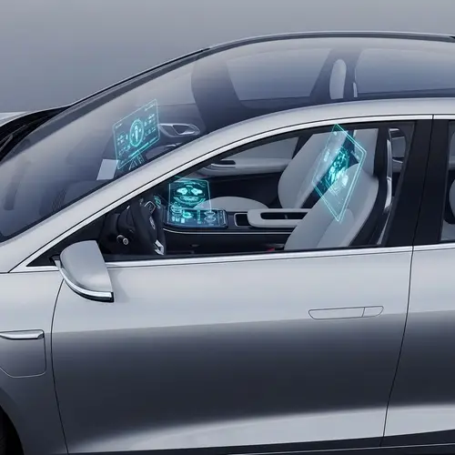 Futuristic Car with Advanced Technology and Renewable Energy