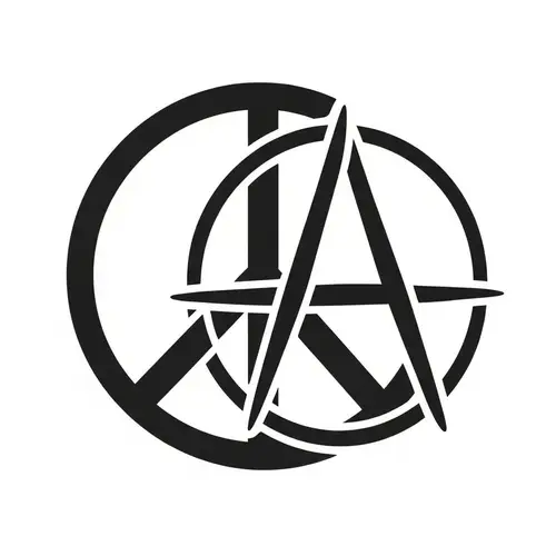Unique Peace and Anarchy Stencil Design