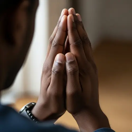 Praying Black Man's Hands | No Adornments