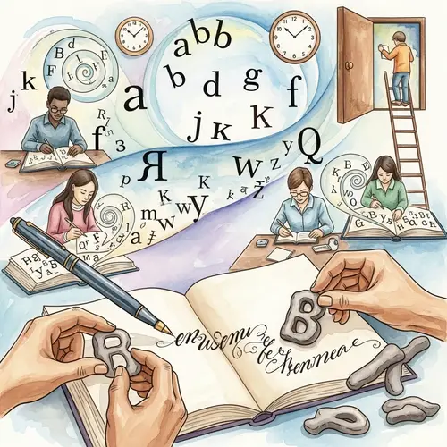 Wonder of Learning to Read and Write | Diverse Symbols in Soft Watercolor Style