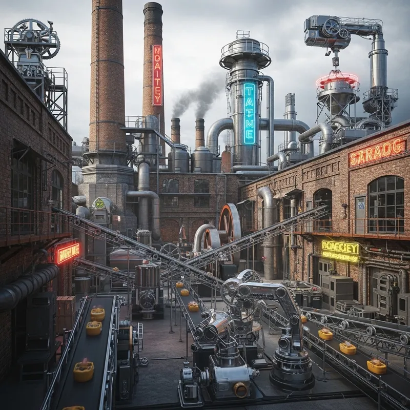 Old Industrial Factory - Retro-Futuristic Aesthetic