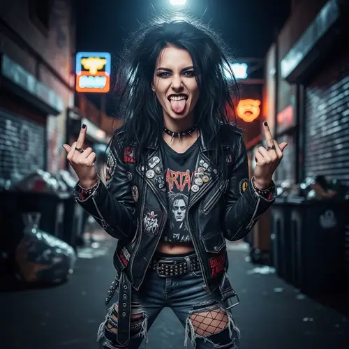 Defiant Woman Sticking Out Tongue | Playful Attitude