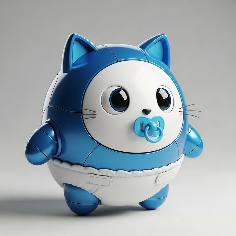 Doraemon Diapers - Cute Robotic Cat with Blue Body