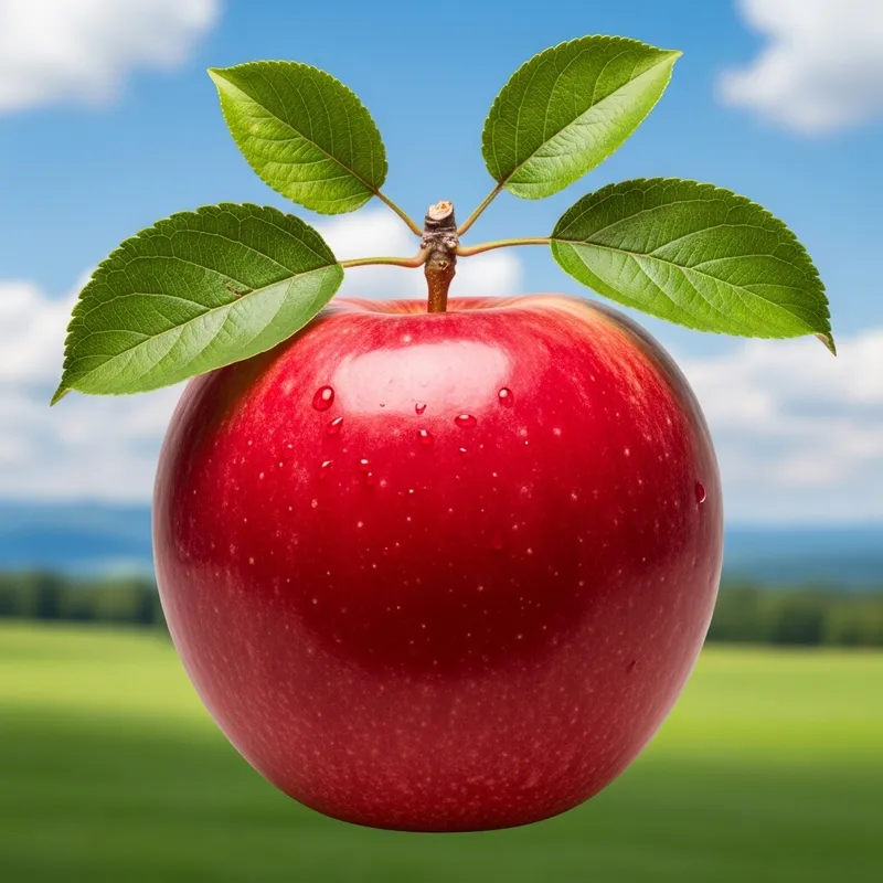 Ripe Red Apple - Freshness Displayed