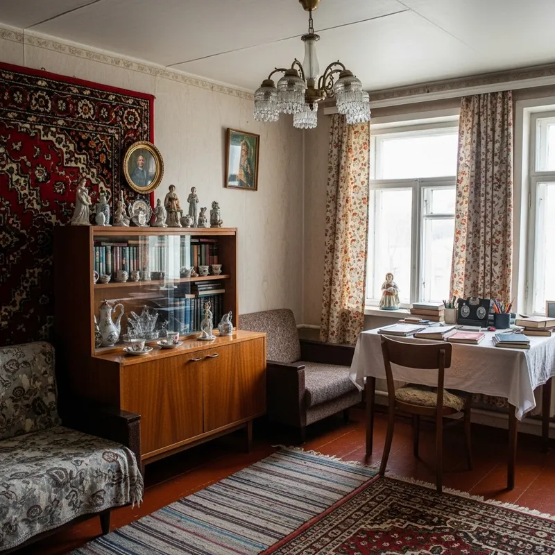 Soviet Khrushchyovka Living Room Design Soviet Khrushchyovka Living Room Design