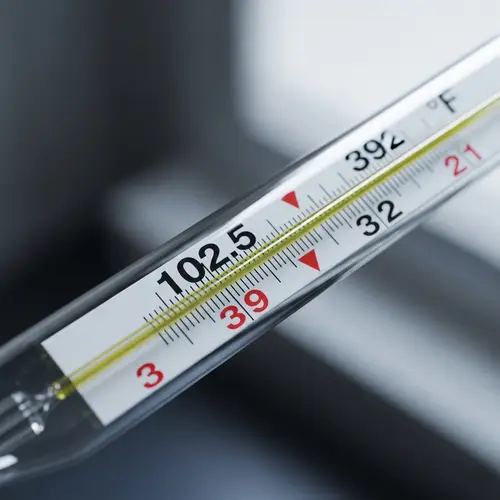 High Fever Thermometer Photo | Realistic Fever Temperature