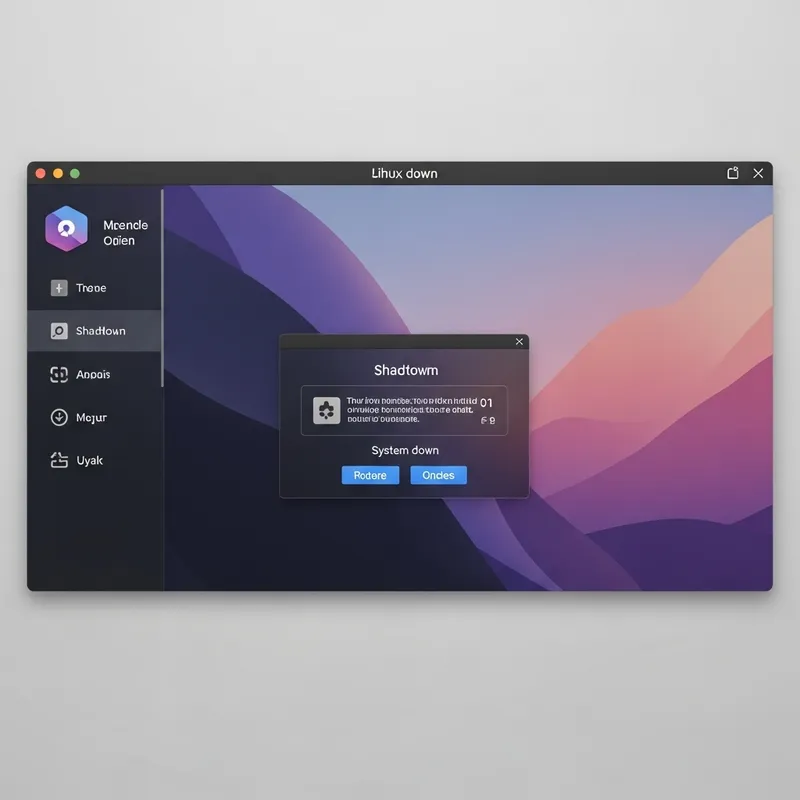 Sleek Linux System Shutdown - Modern Design
