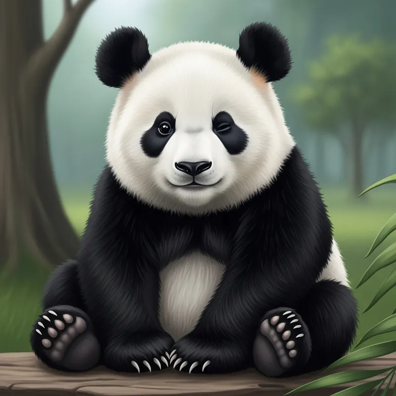 Adorable Winking Panda | Symbol of Sweetness