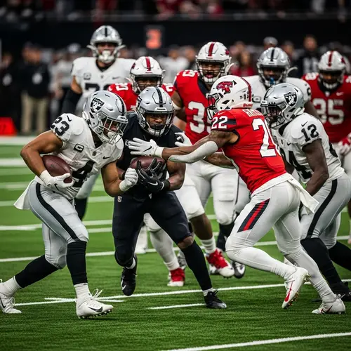 Dynamic Football Game Action in Vibrant Colors