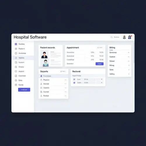 Hospital Software Interface Design | Clean & User-Friendly