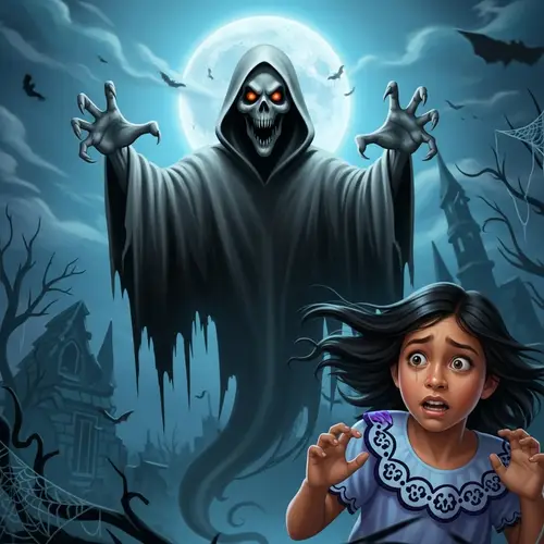 Ethereal Ghost and Fearful Girl Encounter | Thrilling Scene