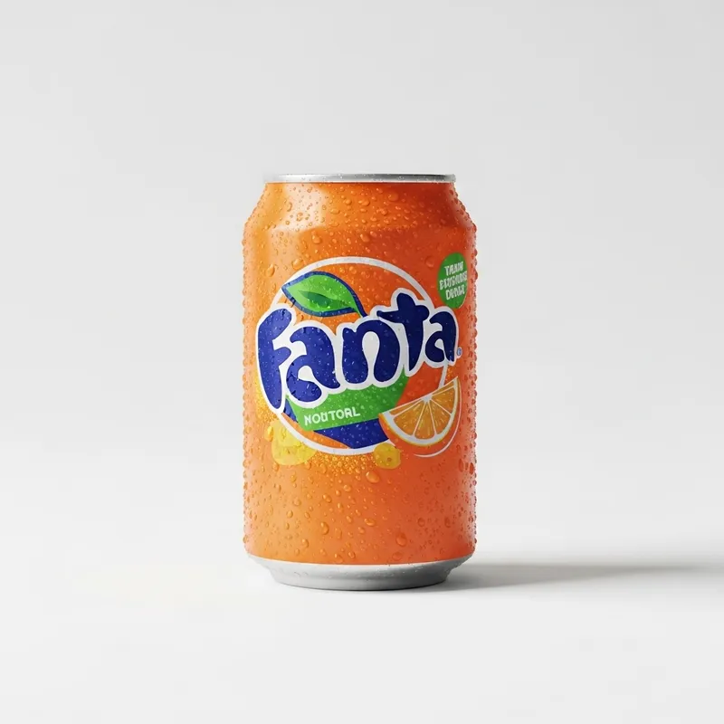 Refreshing Fanta Soft Drink in Orange Can