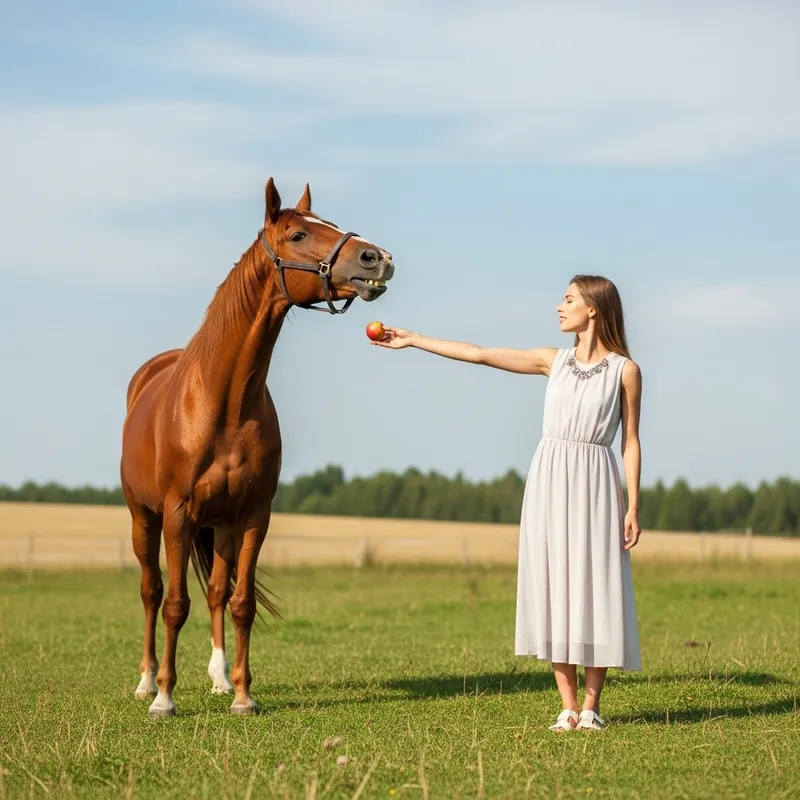 Mischievous Horse Prank: A Classy Woman's Surprise Mischievous Horse Prank: A Classy Woman's Surprise