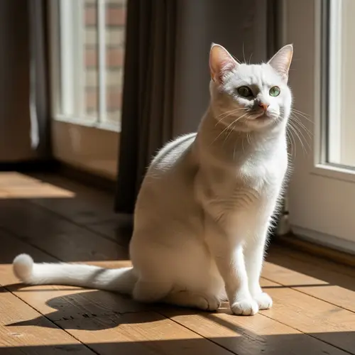 Regal Snow-White Cat | Elegant & Majestic Feline Beauty