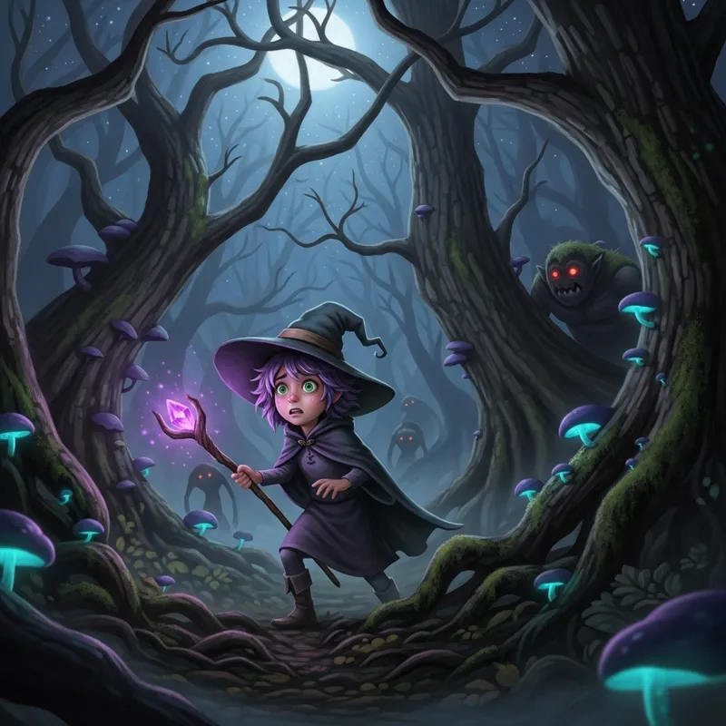 Little Witch's Adventure in a Dark Forest Little Witch's Adventure in a Dark Forest