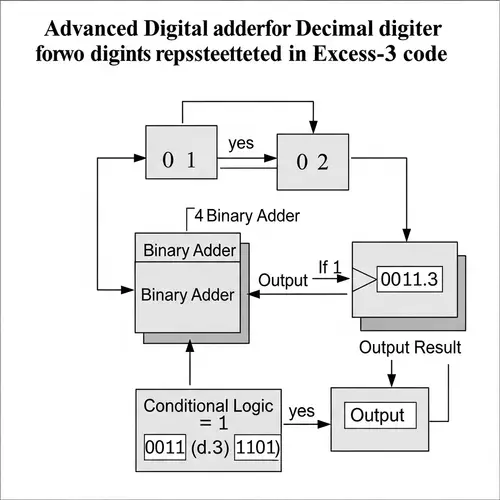 Advanced Decimal Adder in Excess-3 Code | Digital Electronics Concept