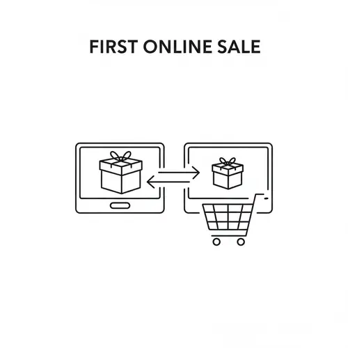 Minimalistic Design for First Online Sale | Digital Transaction Theme