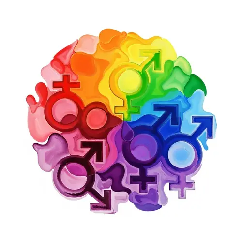 Diverse Gender and Sexuality Spectrum | Colorful Abstract Art