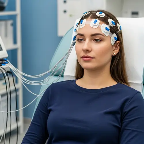 Calming Neurology Examination with ECG Electrodes