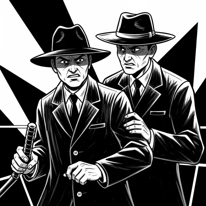 Dramatic Black-and-White Illustration with Bold Lines Dramatic Black-and-White Illustration with Bold Lines