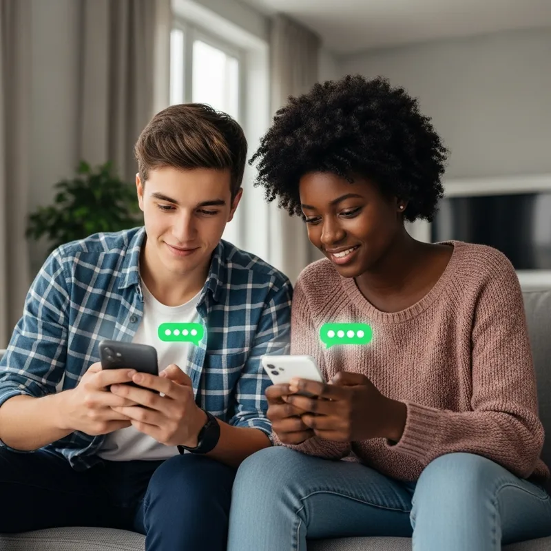 2 Teens Chatting Online: Modern 3D Interaction