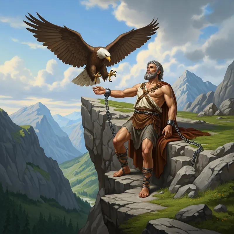 Prometeo Encadenado: Castigo Eterno del Figura Mítica