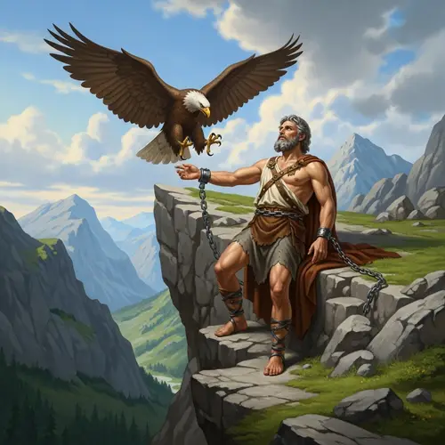 Prometheus Chained: Mythical Figure's Enduring Punishment