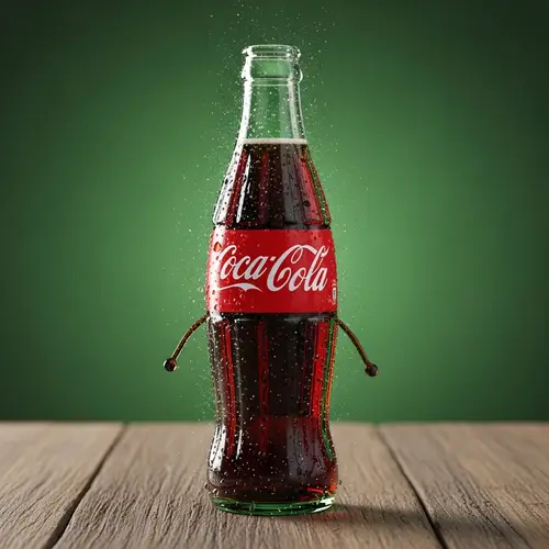 Vibrant Coca-Cola Bottle: A Burst of Personality