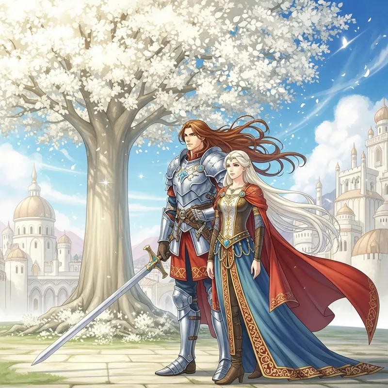 Boromir and Lady Calanor: Ethereal Minas Tirith Fantasy