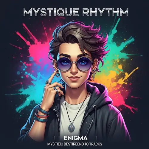 Mystique Rhythm - Music Album Cover with Abstract Character
