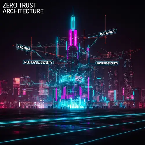 Zero Trust Architecture: Abstract Digital Art Representation