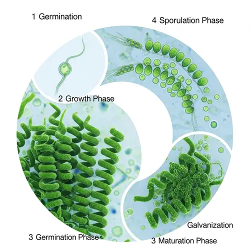 Spirulina Life Cycle: Germination to Sporulation