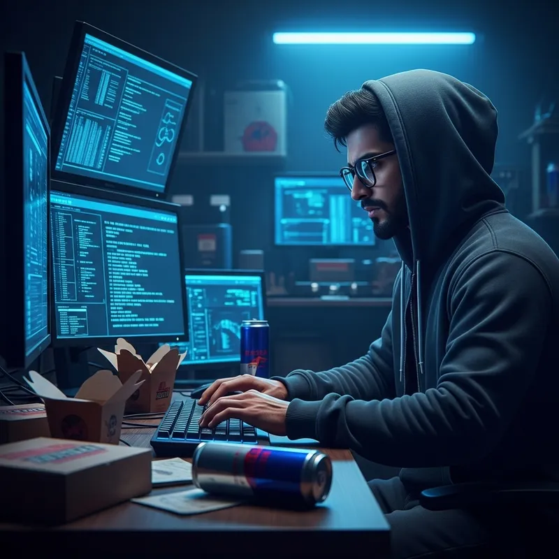 Intense South Asian Hacker in Digital Realm