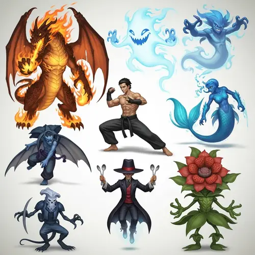 Imaginary Pokemon Team Featuring Charizard, Gengar, Vaporeon & More