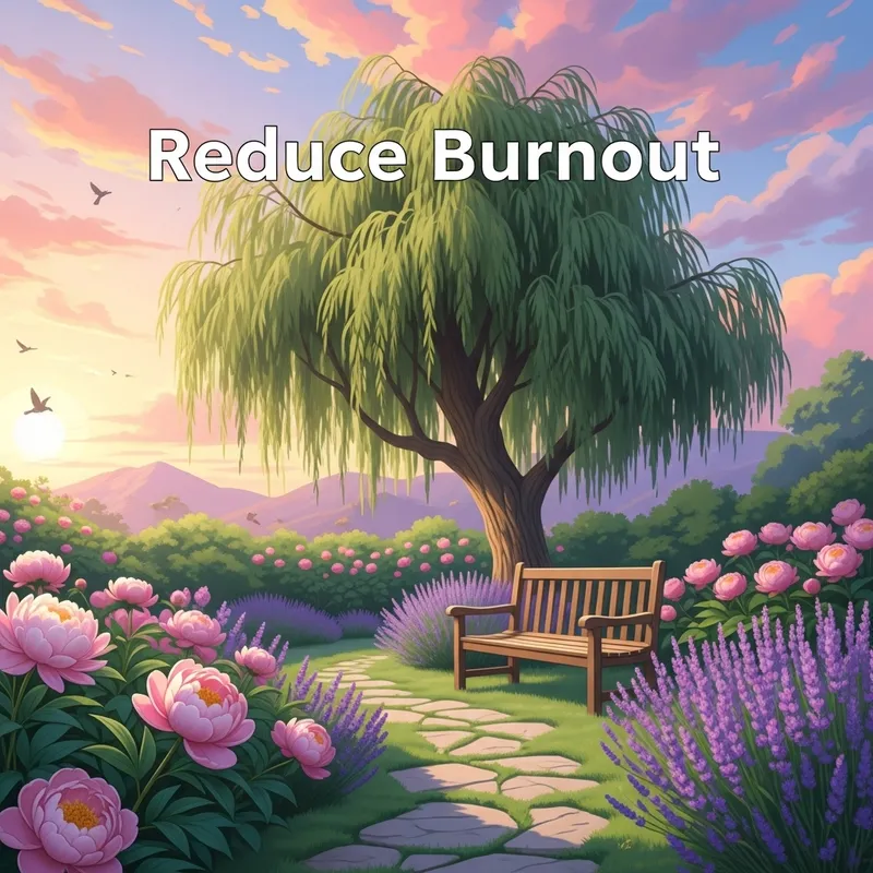 Reduce Burnout with Serene Garden Scene