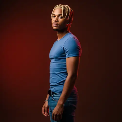 Stylish African American Man in Urban Street Style